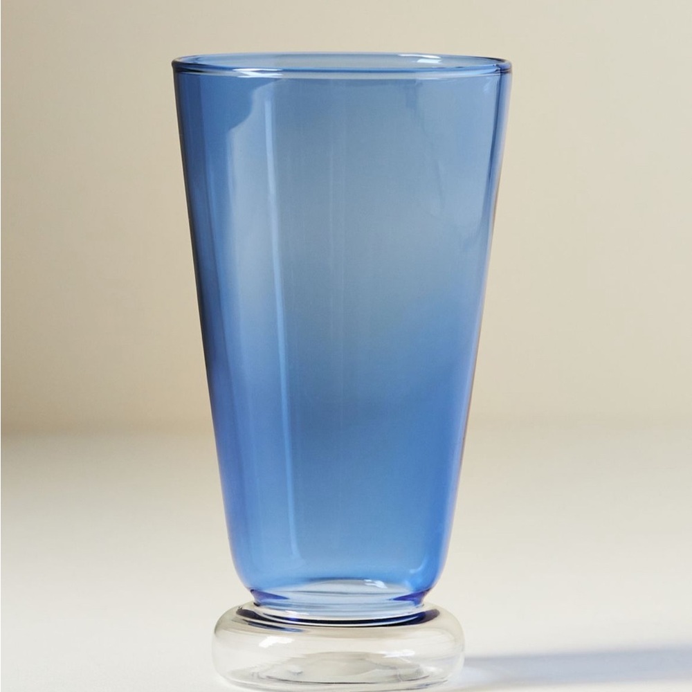 NIB Anthropologie Blue Tumbler Glasses - Picture 2 of 3